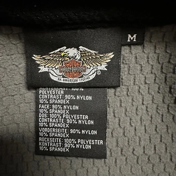 Harley-Davidson Women's Soft Shell Jacket Orange Motorcycle Biker Hooded M - Picture 7 of 11